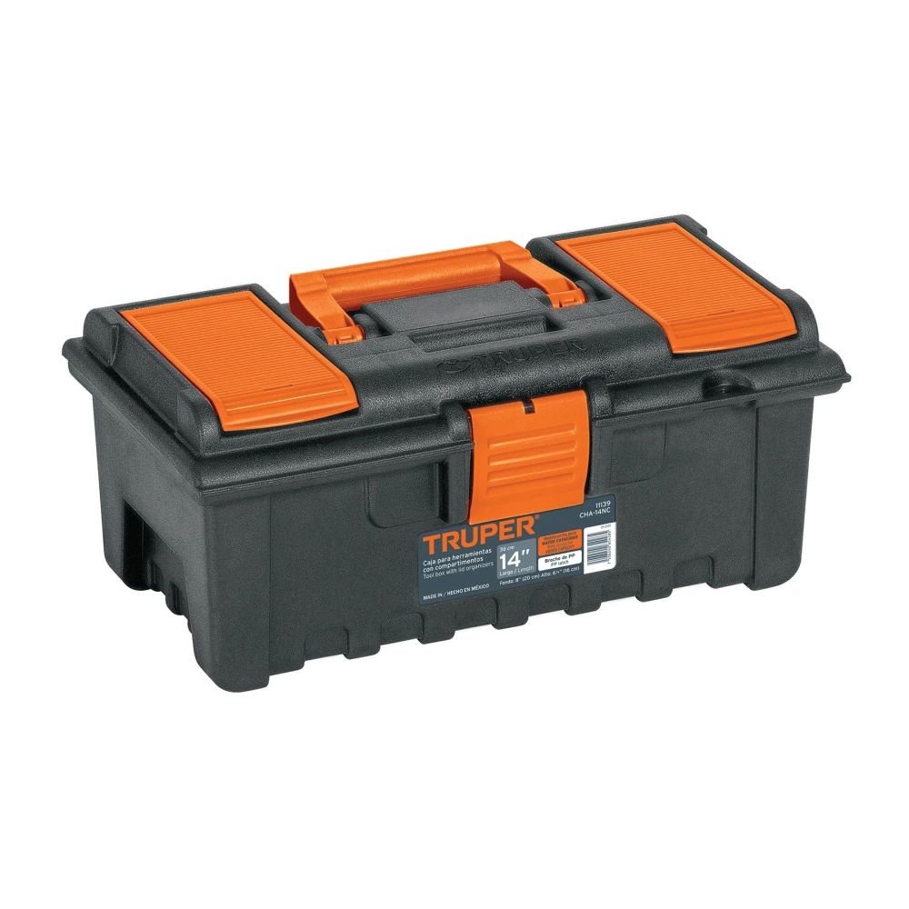 [CHA-14NC] 11139 CAJA PARA HERRAMIENTA DE 14' CON COMPARTIMENTOS, TRUPER