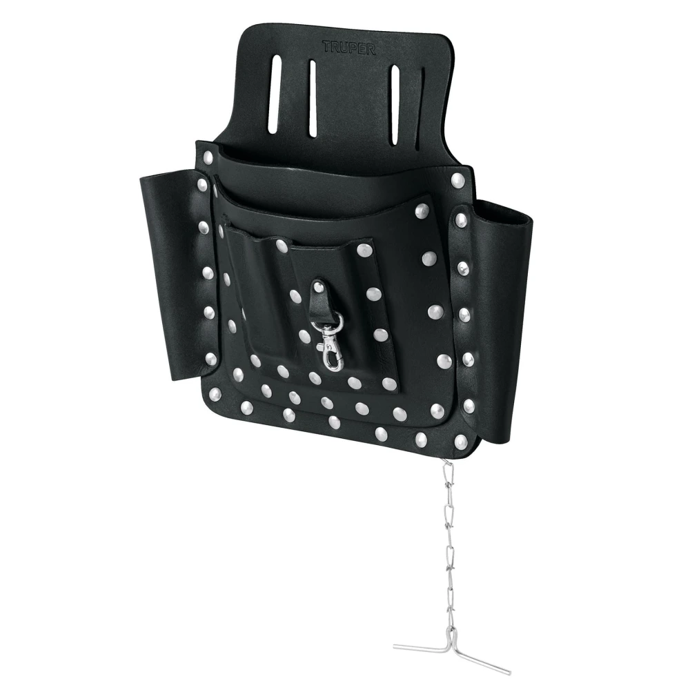 [POHE-8CU] 11511 PORTA HERRAMIENTAS DE CUERO CON 8 COMPARTIMENTOS, TRUPER