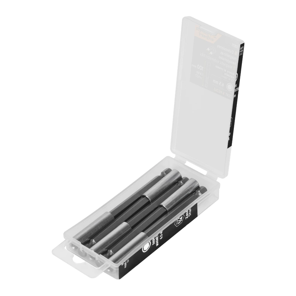 [PUDE-9100] 11871 ESTUCHE CON 5 EXTENSIONES DE 100 MM, MAGNÉTICAS, EXPERT