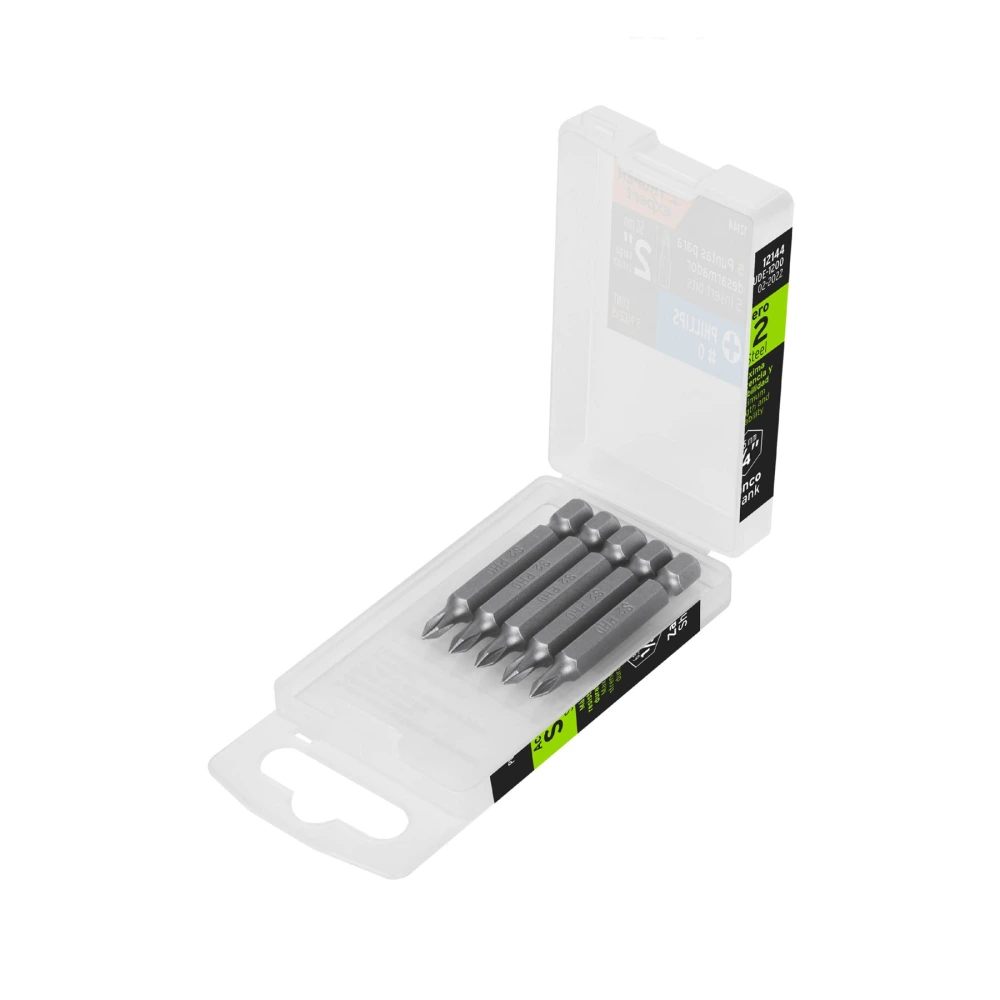 [PUDE-1200] 12144 ESTUCHE CON 5 PUNTAS DE CRUZ PH0 LARGO 2', TRUPER EXPERT