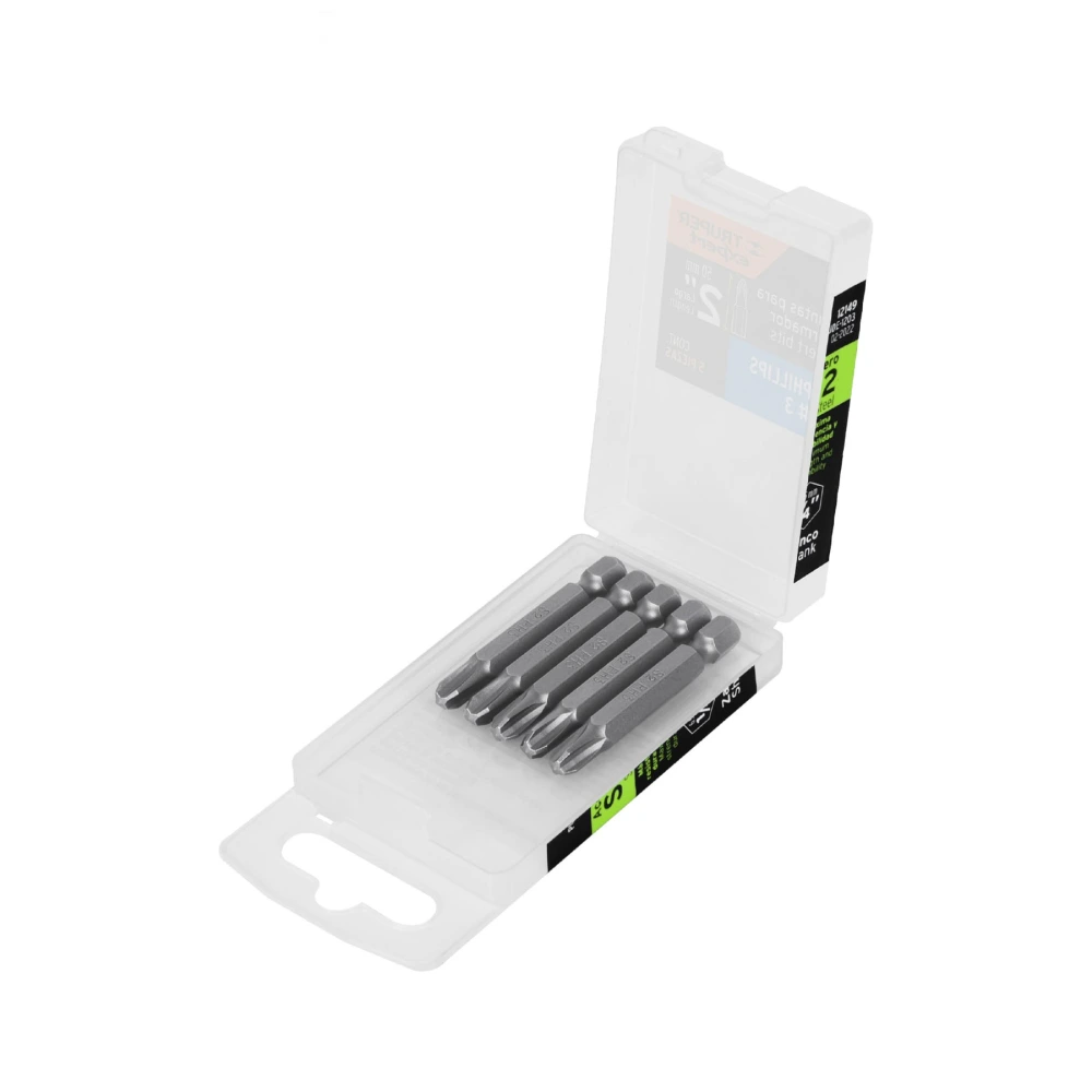 [PUDE-1203] 12149 ESTUCHE CON 5 PUNTAS DE CRUZ PH3 LARGO 2', TRUPER EXPERT