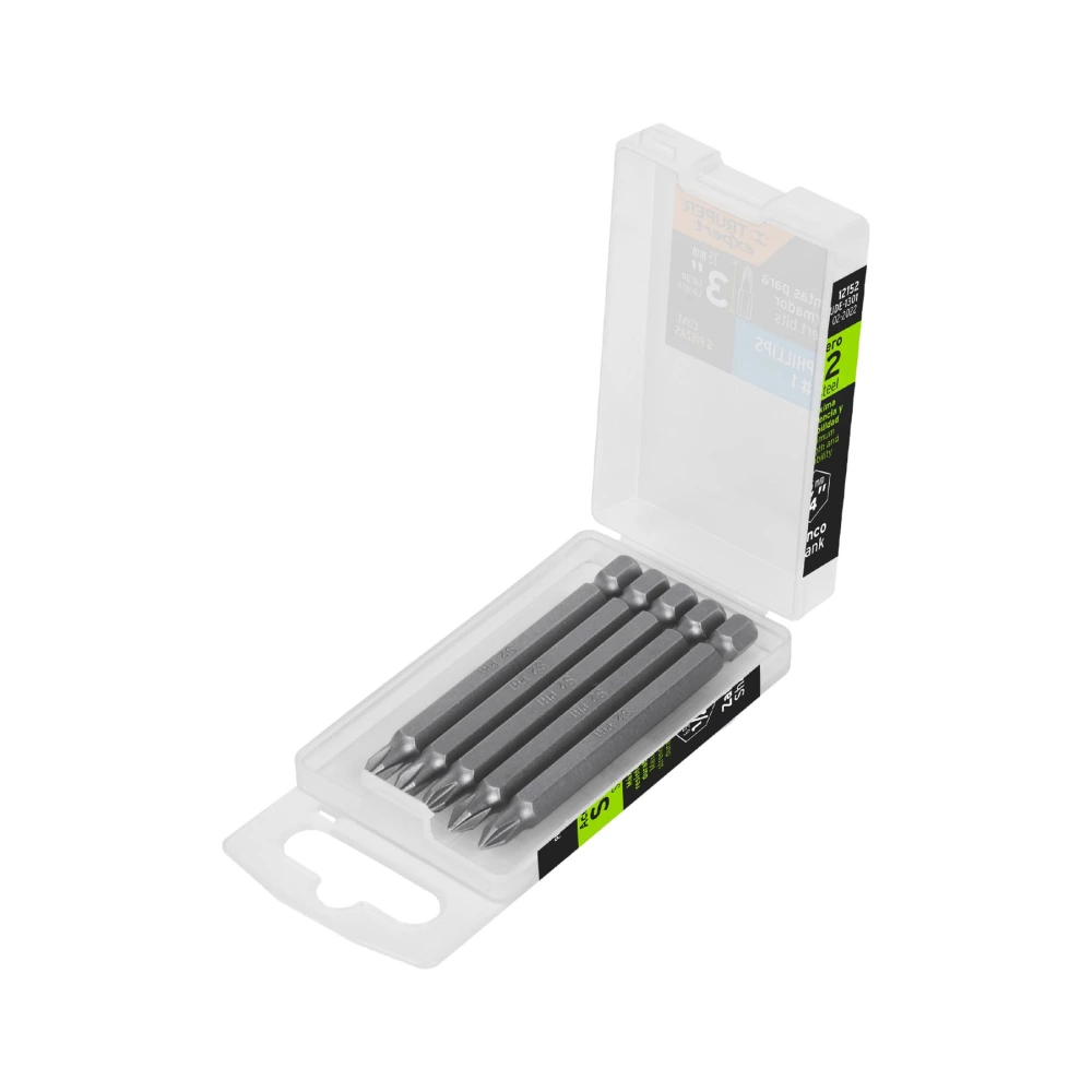 [PUDE-1301] 12152 ESTUCHE CON 5 PUNTAS DE CRUZ PH1 LARGO 3', TRUPER EXPERT