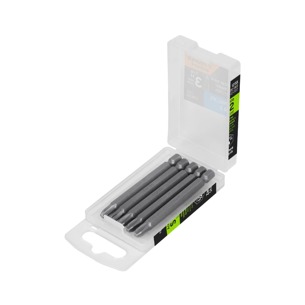 [PUDE-1303] 12155 ESTUCHE CON 5 PUNTAS DE CRUZ PH3 LARGO 3', TRUPER EXPERT