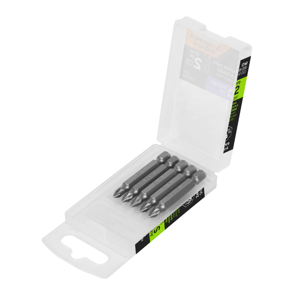 [PUDE-2201] 12161 ESTUCHE CON 5 PUNTAS POZIDRIV PZ1 LARGO 2', TRUPER EXPERT
