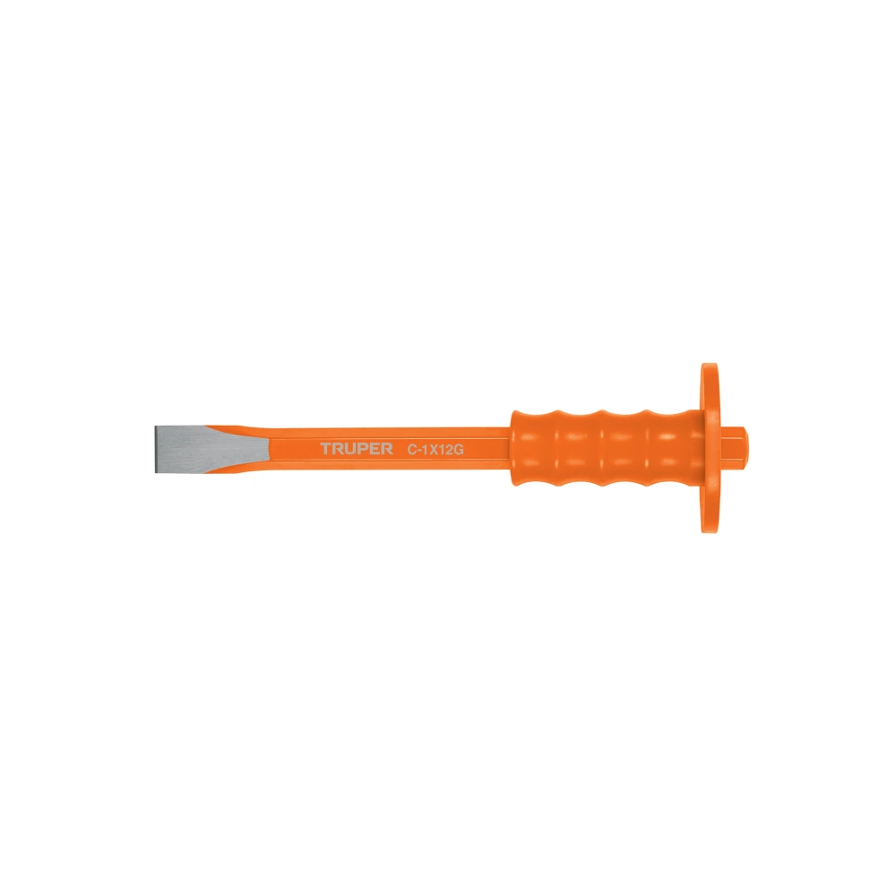 [C-1X12G] 12181 CINCEL DE CORTE FRÍO 1 X 12' CON GRIP, TRUPER