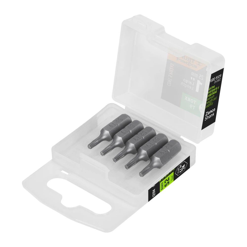 [PUDE-5109] 12194 ESTUCHE CON 5 PUNTAS TORX T9 LARGO 1', TRUPER EXPERT