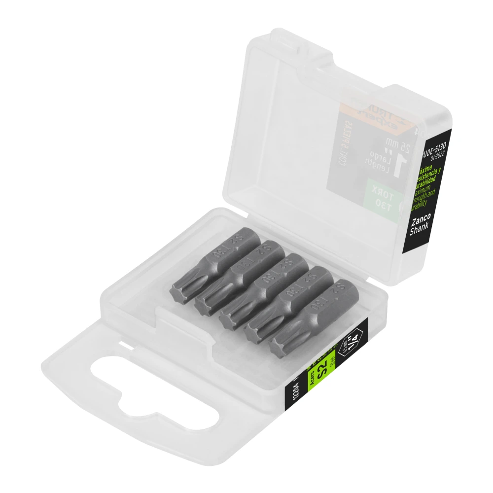[PUDE-5130] 12204 ESTUCHE CON 5 PUNTAS TORX T30 LARGO 1', TRUPER EXPERT