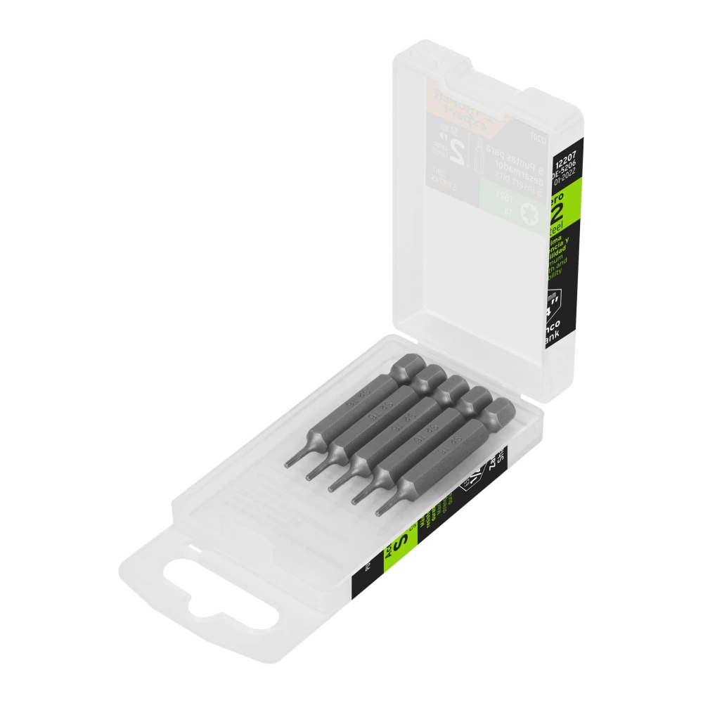 [PUDE-5206] 12207 ESTUCHE CON 5 PUNTAS TORX T6 LARGO 2', TRUPER EXPERT