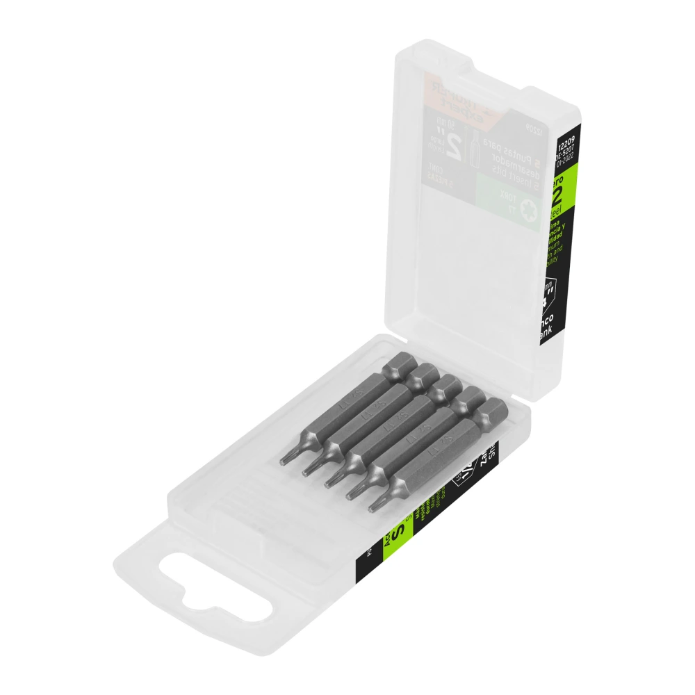 [PUDE-5207] 12209 ESTUCHE CON 5 PUNTAS TORX T7 LARGO 2', TRUPER EXPERT
