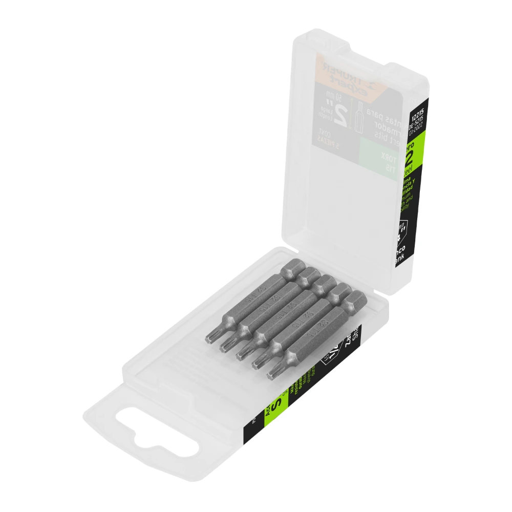 [PUDE-5215] 12215 ESTUCHE CON 5 PUNTAS TORX T15 LARGO 2', TRUPER EXPERT