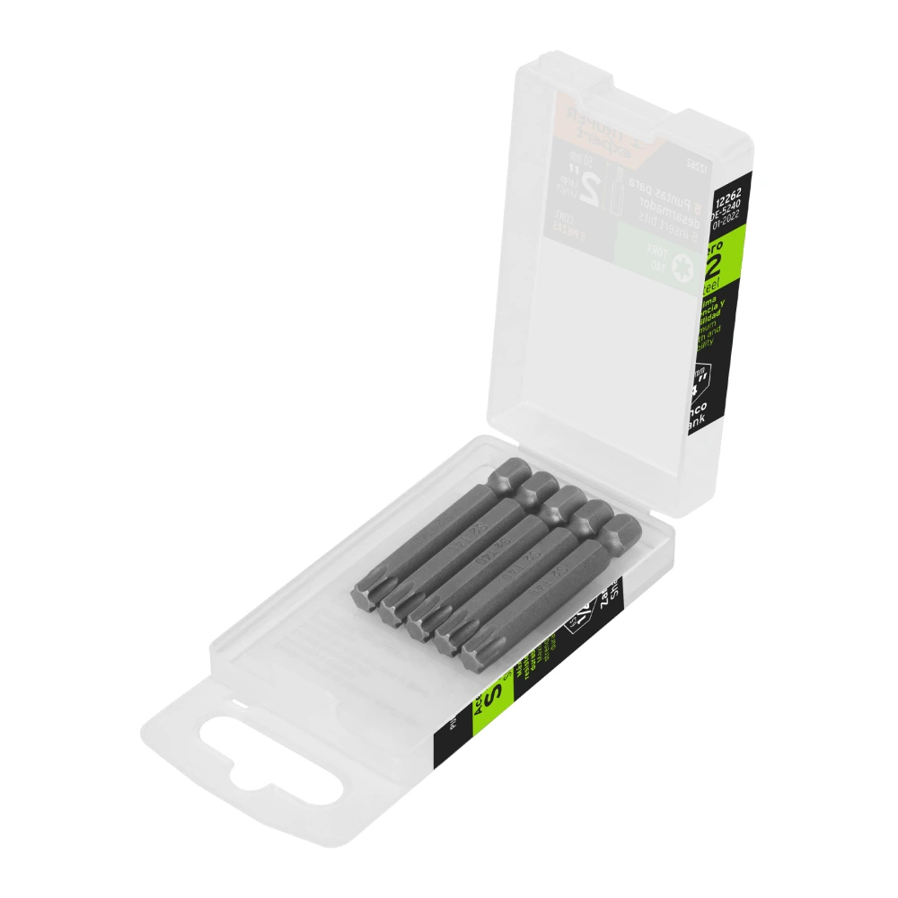 [PUDE-5240] 12262 ESTUCHE CON 5 PUNTAS TORX T40 LARGO 2', TRUPER EXPERT