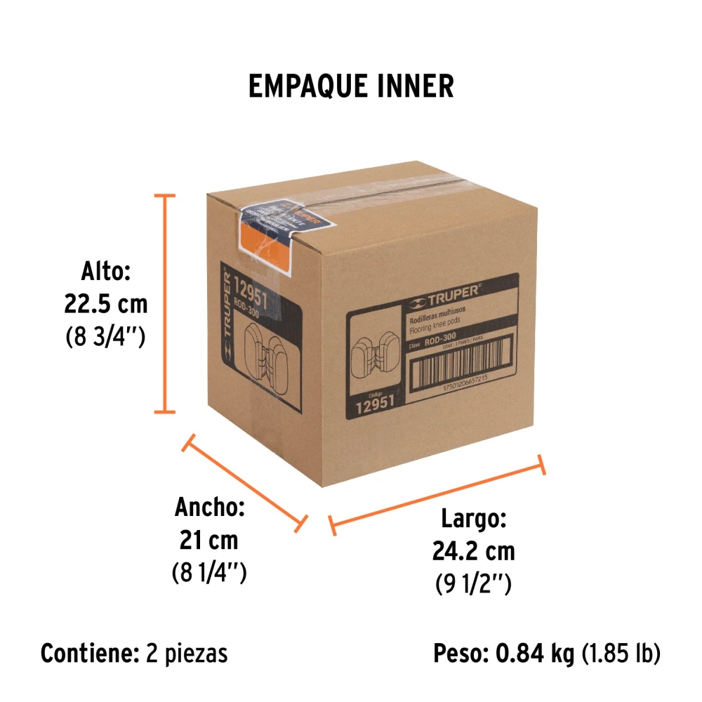 [ROD-300] 12951 RODILLERAS LIGERAS DE GEL Y EVA, TRUPER