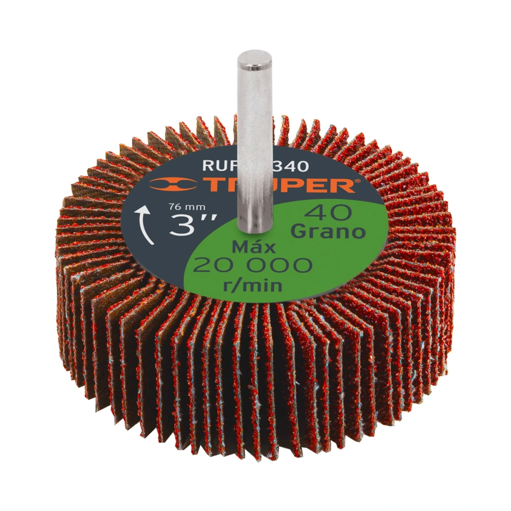 [RUFLA-340] 13040 RUEDA FLAP DE 3', GRANO 40, TRUPER