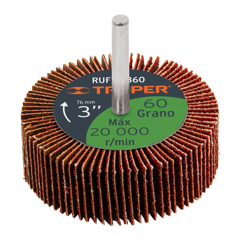 [RUFLA-360] 13041 RUEDA FLAP DE 3', GRANO 60, TRUPER