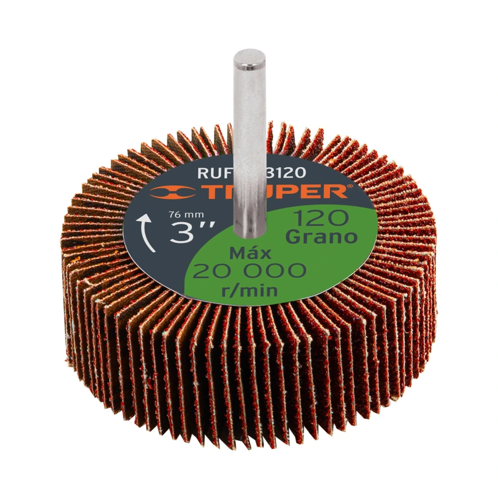 [RUFLA-3120] 13044 RUEDA FLAP DE 3', GRANO 120, TRUPER