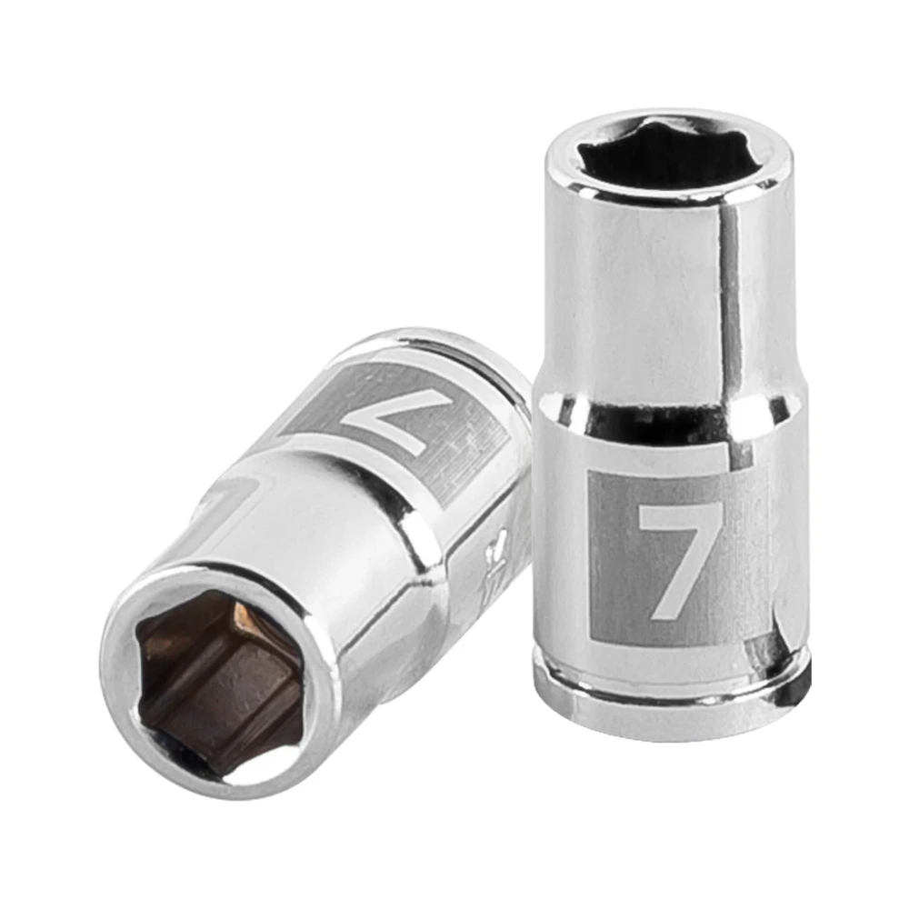 [D-1407-M] 13169 DADO DE 7 MM, 6 PUNTAS, CUADRO 1/4', TRUPER