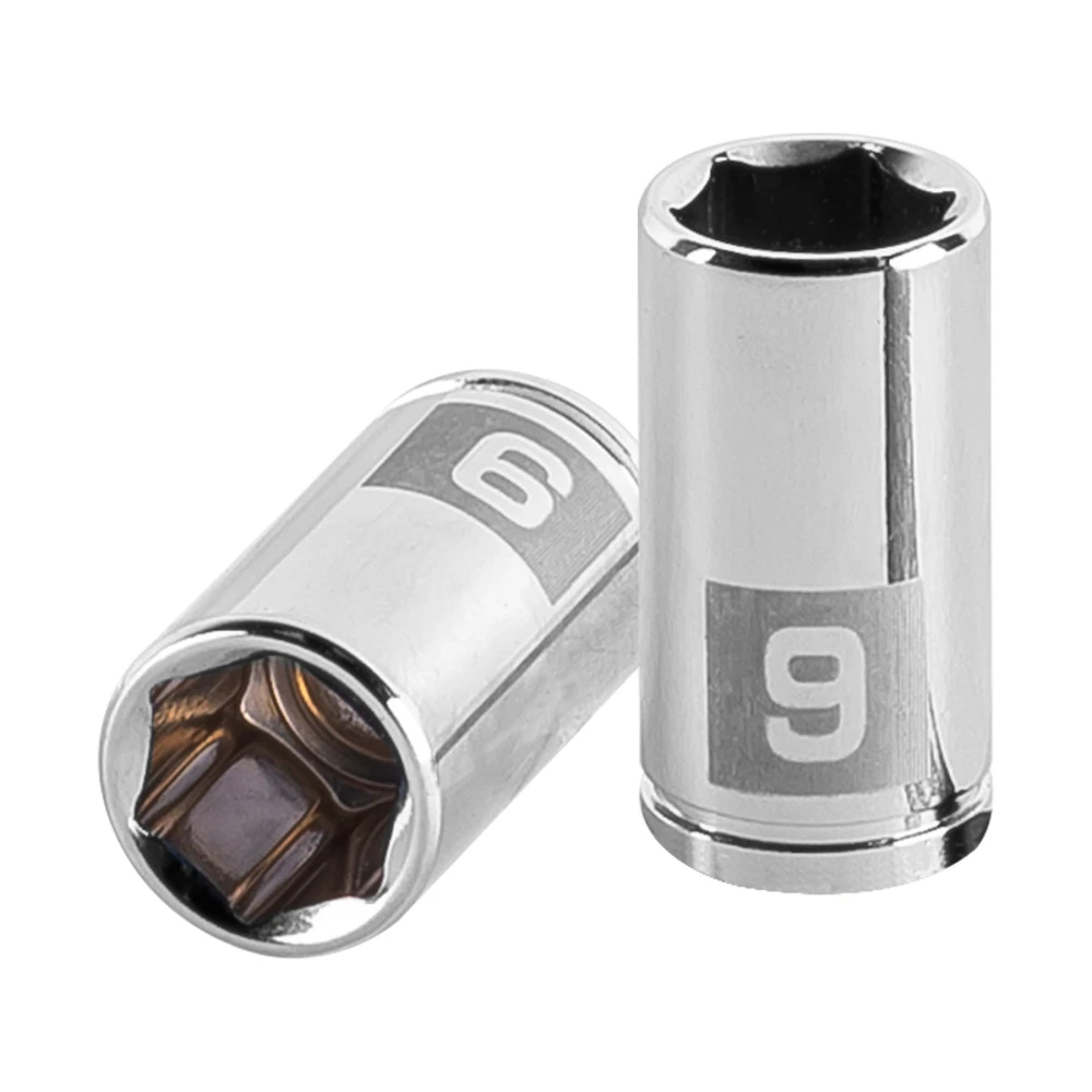 [D-1409-M] 13171 DADO DE 9 MM, 6 PUNTAS, CUADRO 1/4', TRUPER
