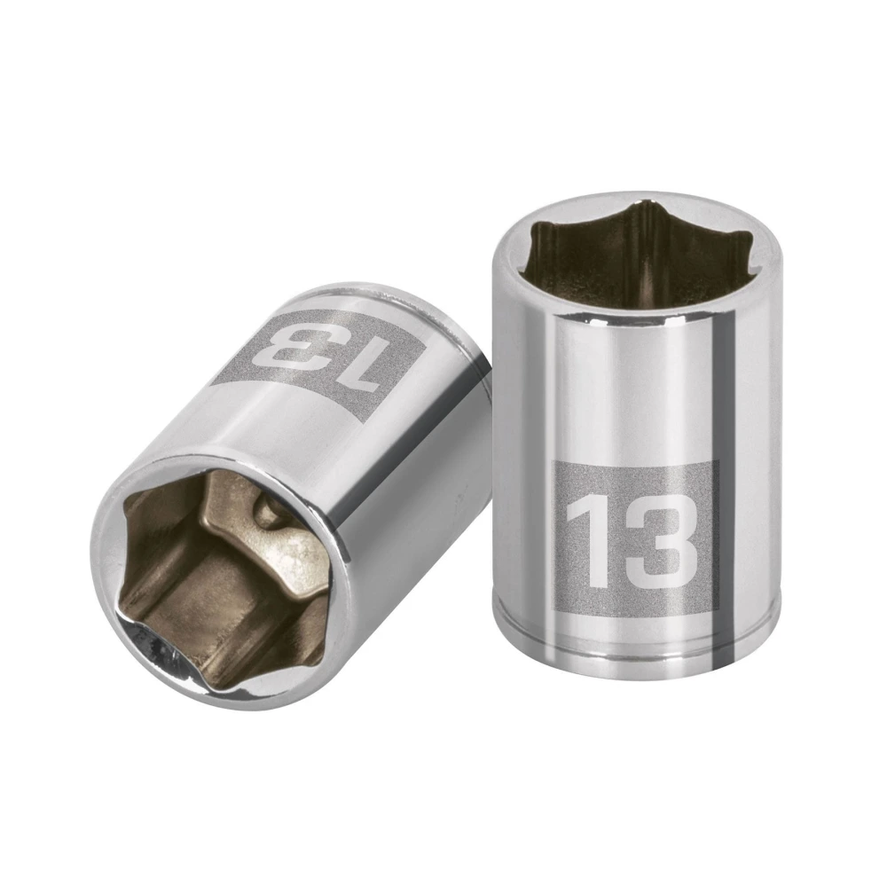 [D-1413-M] 13175 DADO DE 13 MM, 6 PUNTAS, CUADRO 1/4', TRUPER