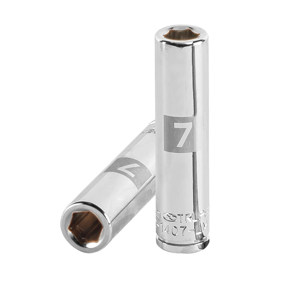 [D-1407-LM] 13201 DADO LARGO DE 7 MM, 6 PUNTAS, CUADRO 1/4', TRUPER