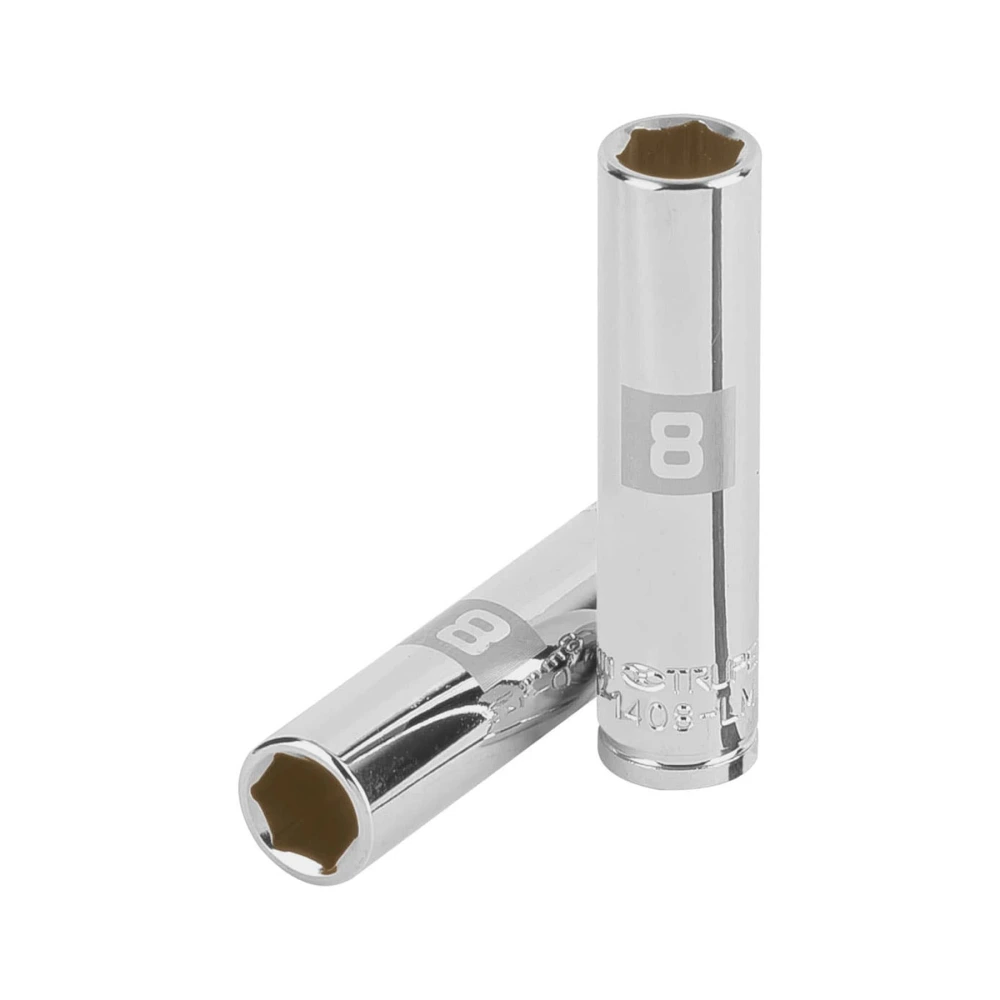 [D-1408-LM] 13202 DADO LARGO DE 8 MM, 6 PUNTAS, CUADRO 1/4', TRUPER