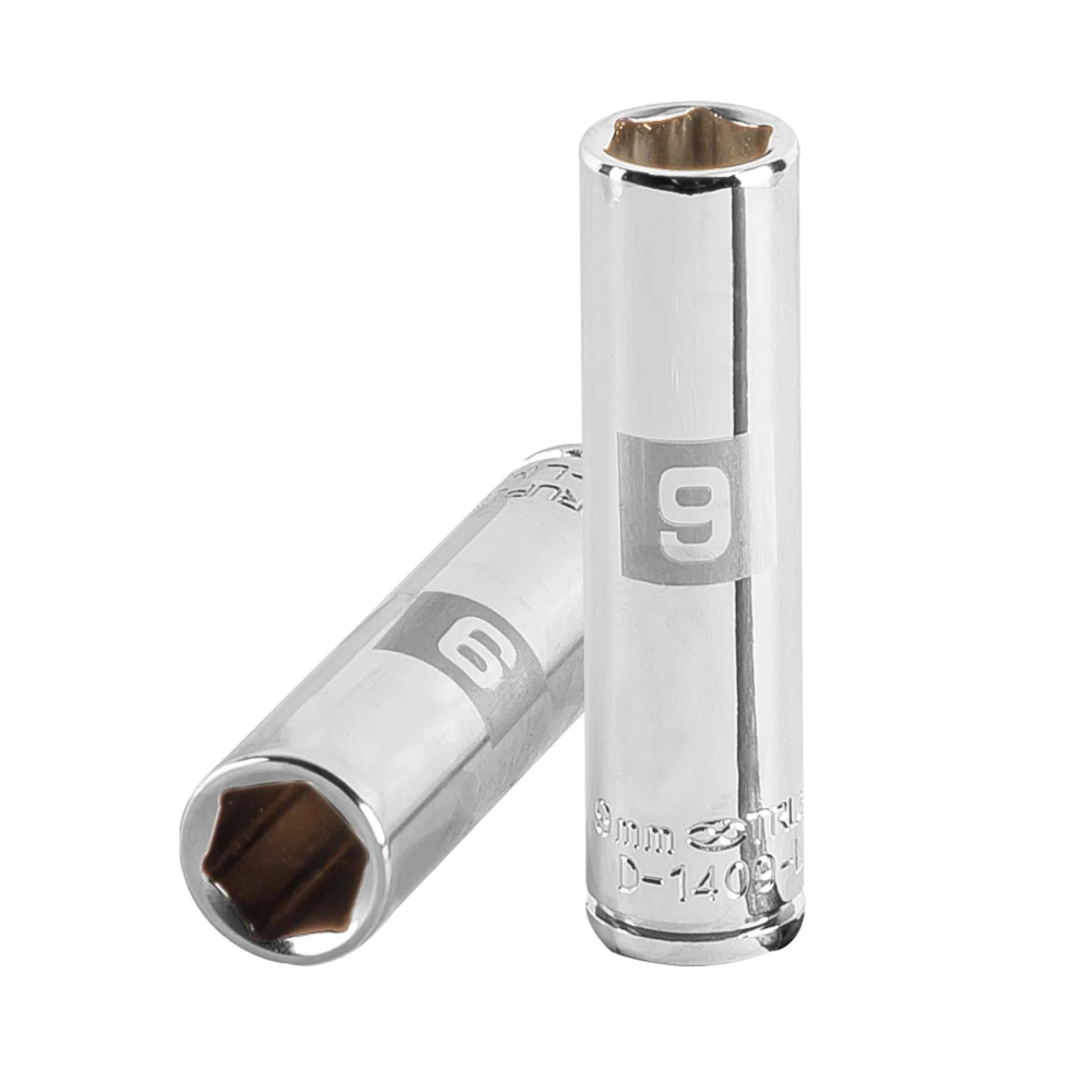 [D-1409-LM] 13203 DADO LARGO DE 9 MM, 6 PUNTAS, CUADRO 1/4', TRUPER