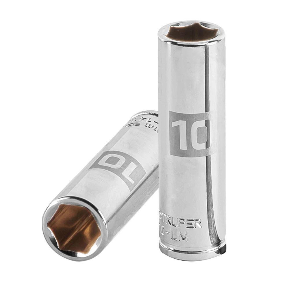 [D-1410-LM] 13204 DADO LARGO DE 10 MM, 6 PUNTAS, CUADRO 1/4', TRUPER