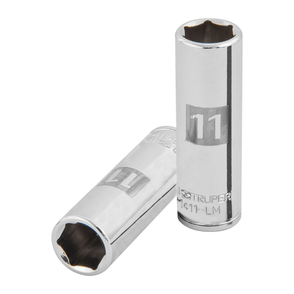 [D-1411-LM] 13205 DADO LARGO DE 11 MM, 6 PUNTAS, CUADRO 1/4', TRUPER