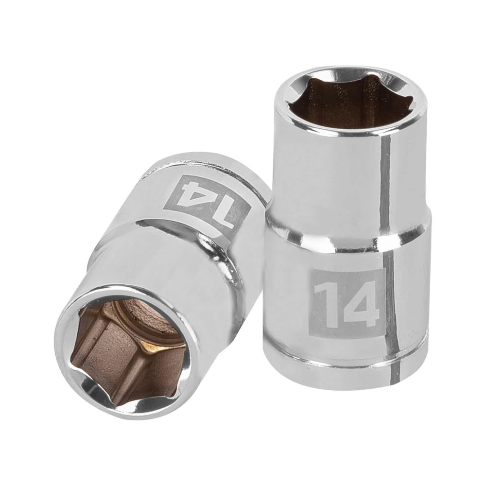 [D-1214-M] 13264 DADO DE 14 MM, 6 PUNTAS, CUADRO 1/2', TRUPER