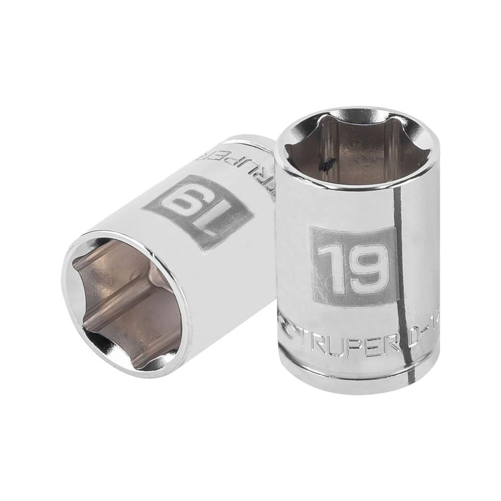 [D-1219-M] 13269 DADO DE 19 MM, 6 PUNTAS, CUADRO 1/2', TRUPER