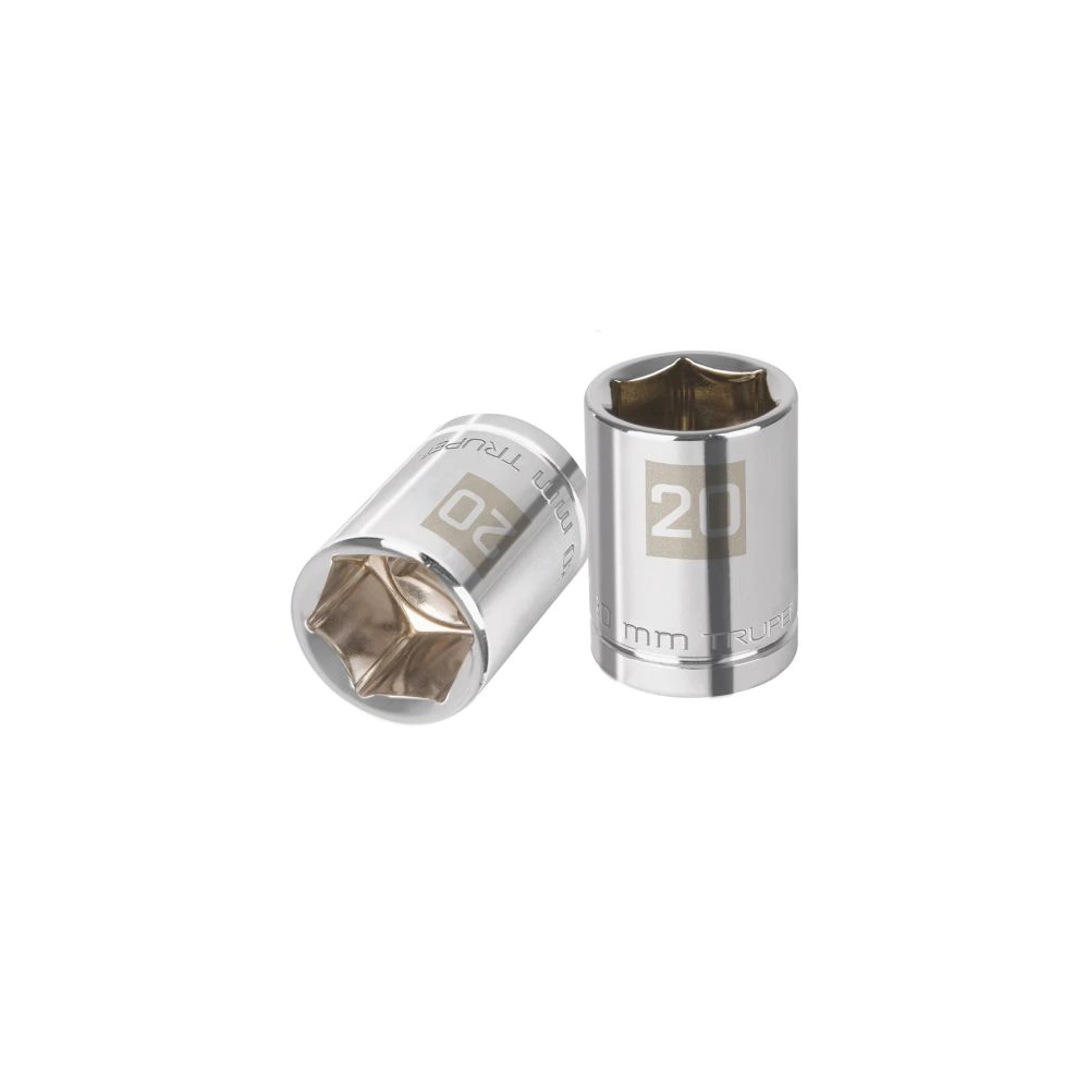 [D-1220-M] 13270 DADO DE 20 MM, 6 PUNTAS, CUADRO 1/2', TRUPER