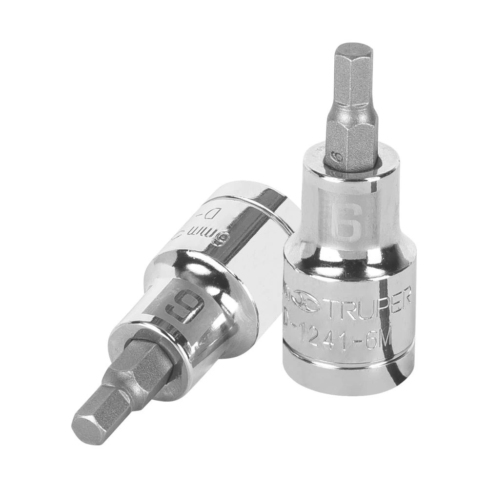 [D-1241-6M] 13281 DADO PUNTA HEXAGONAL DE 6 MM, CUADRO 1/2', TRUPER