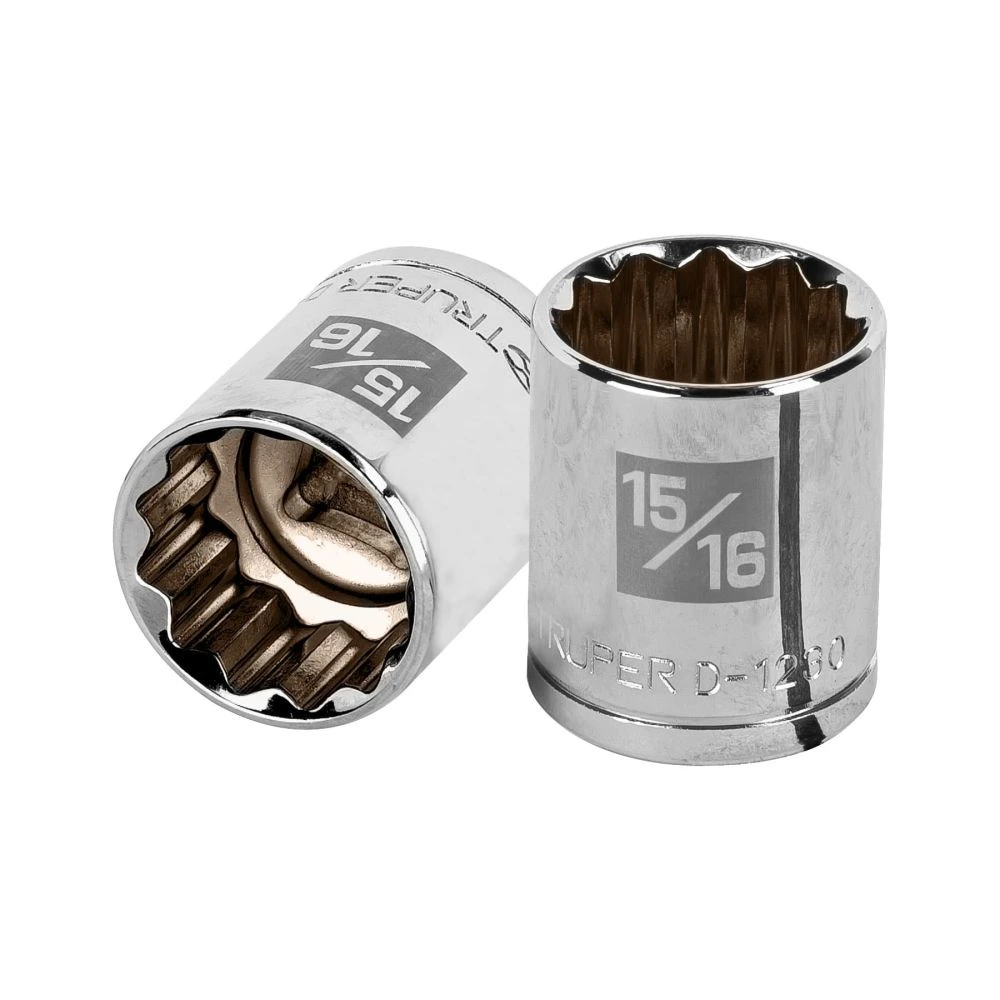 [D-1230] 13309 DADO DE 15/16', 12 PUNTAS, CUADRO 1/2', TRUPER