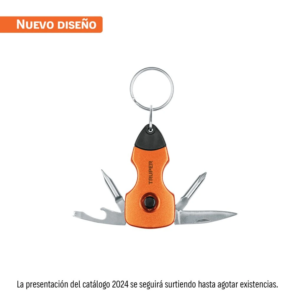[NAMU-LL] 13336 MULTIHERRAMIENTA 6 FUNCIONES, CON LED, TIPO LLAVERO, TRUPER