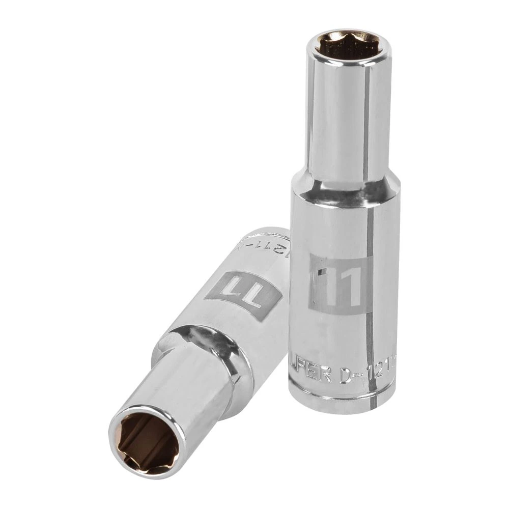 [D-1211-ML] 13351 DADO LARGO DE 11 MM, 6 PUNTAS, CUADRO 1/2', TRUPER