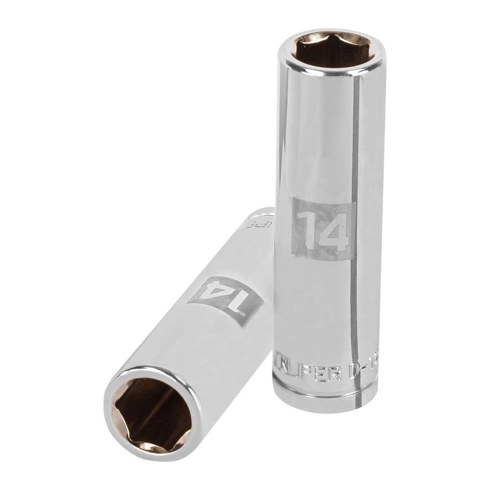 [D-1214-ML] 13354 DADO LARGO DE 14 MM, 6 PUNTAS, CUADRO 1/2', TRUPER