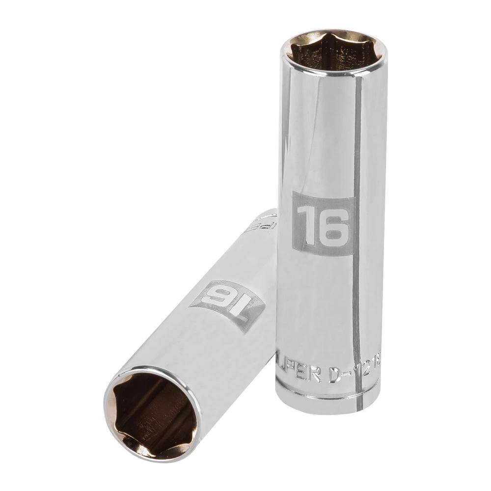 [D-1216-ML] 13356 DADO LARGO DE 16 MM, 6 PUNTAS, CUADRO 1/2', TRUPER
