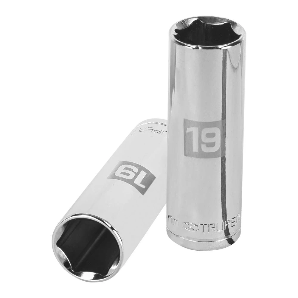 [D-1219-ML] 13359 DADO LARGO DE 19 MM, 6 PUNTAS, CUADRO 1/2', TRUPER