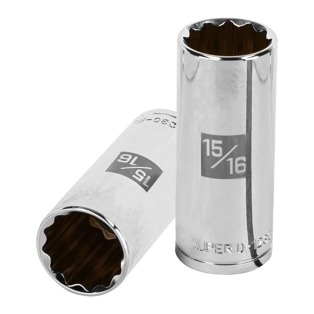 [D-1230-EL] 13369 DADO LARGO DE 15/16', 12 PUNTAS, CUADRO 1/2', TRUPER