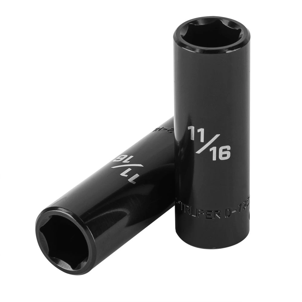 [D-7322-HL] 13391 DADO LARGO IMPACTO DE 11/16', 6 PUNTAS, CUADRO 1/2', TRUPER