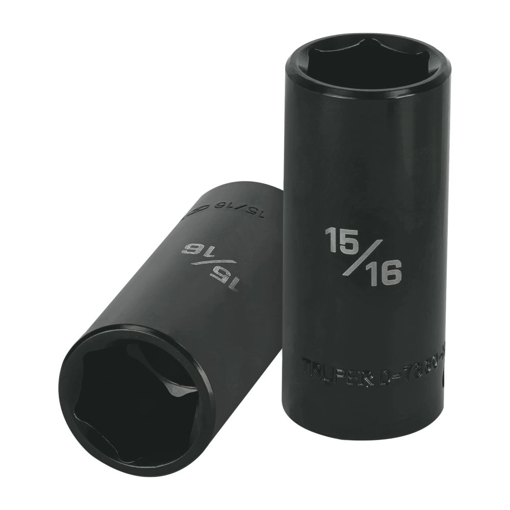 [D-7330-HL] 13395 DADO LARGO IMPACTO DE 15/16', 6 PUNTAS, CUADRO 1/2', TRUPER