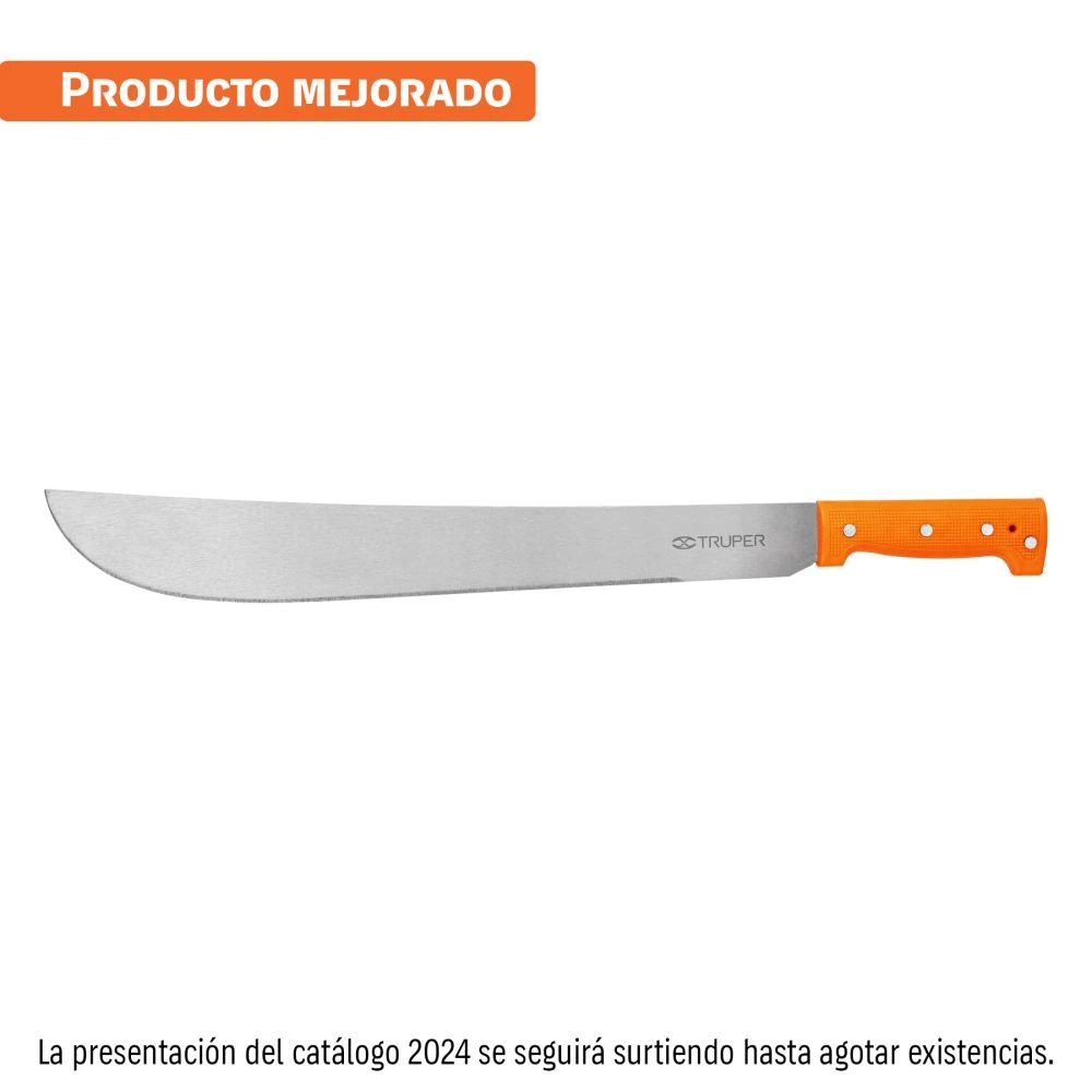 15885 MACHETE ESTÁNDAR 18' CACHA NARANJA REMACHADA, TRUPER