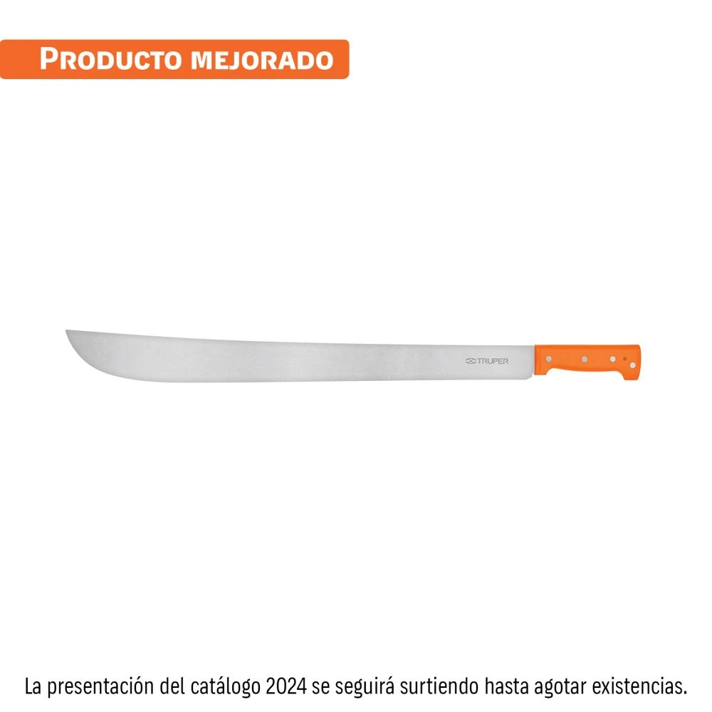 15888 MACHETE ESTÁNDAR 24' CACHA NARANJA REMACHADA, TRUPER