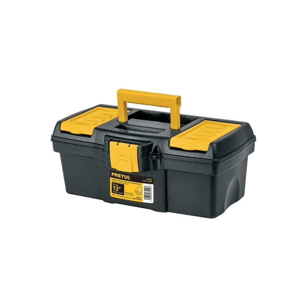 [CHP-13CP] 20602 CAJA PARA HERRAMIENTA DE 13' CON COMPARTIMENTOS, PRETUL