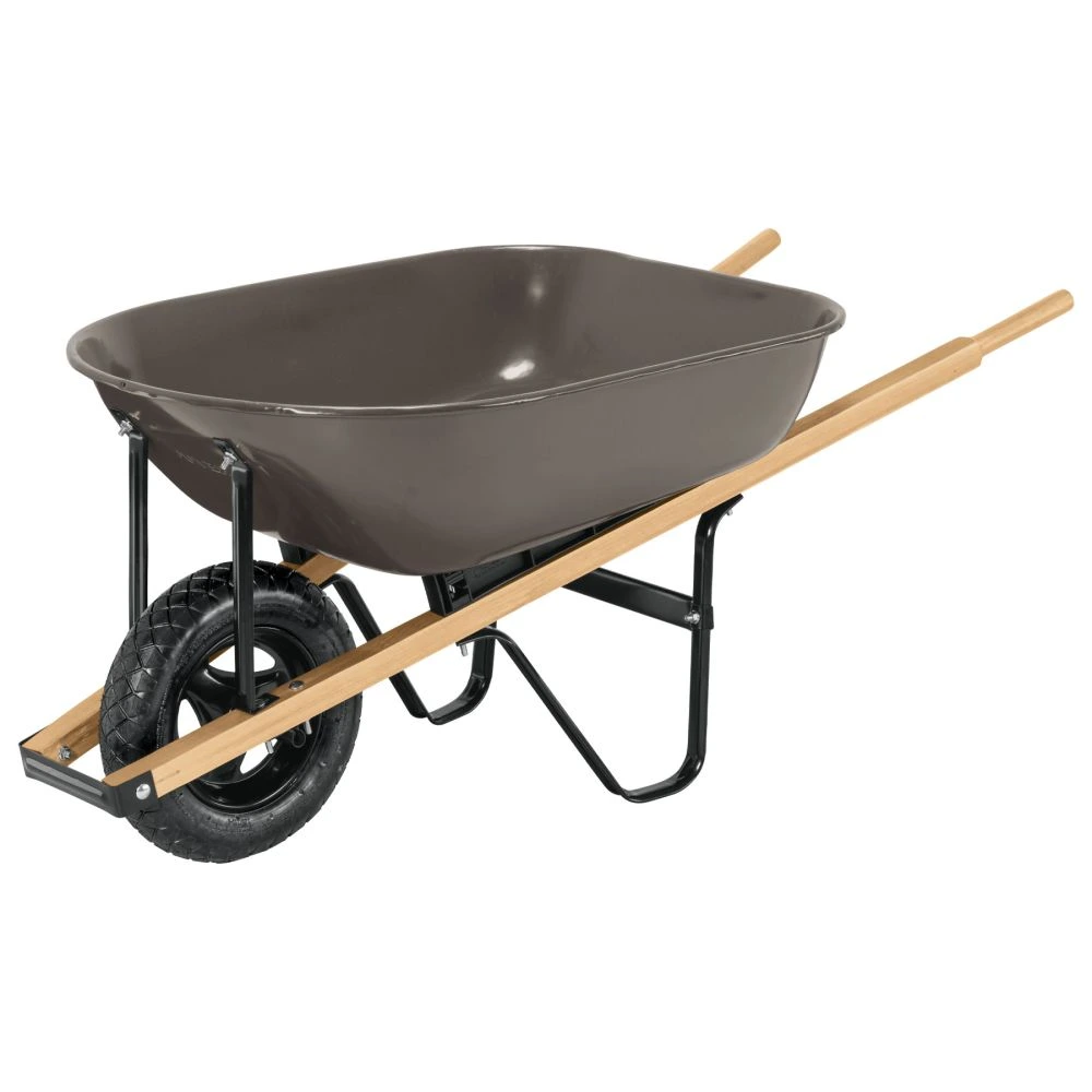 20624 CARRETILLA 5.5FT3 GRIS, NEUMÁTICA, BASTIDORES MADERA, PRETUL