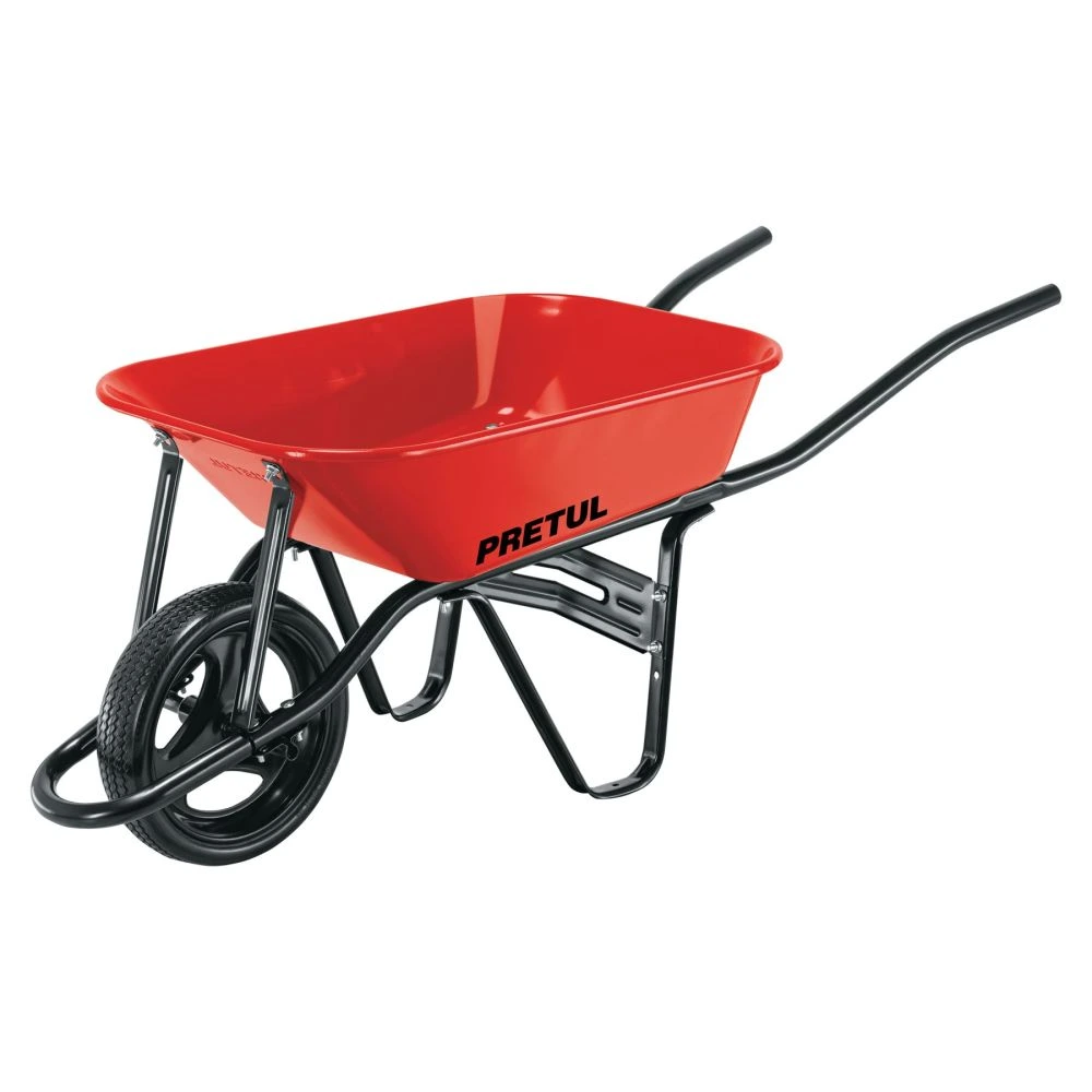 20674 CARRETILLA 3.5 FT3 ROJA,ANGOSTA, IMPONCHABLE, TUBULAR,PRETUL