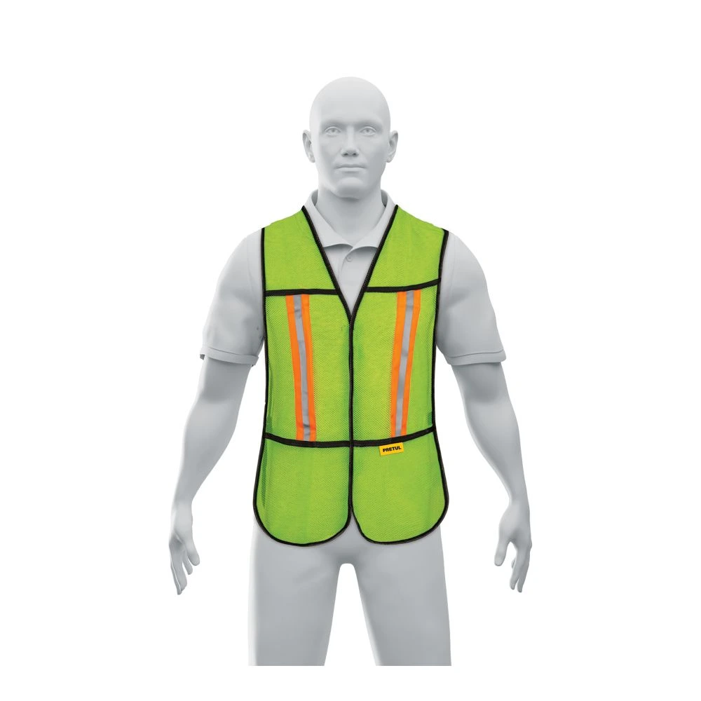 [CHS-200V] 21026 CHALECO DE SEGURIDAD CON CINTAS REFLEJANTES, VERDE, PRETUL