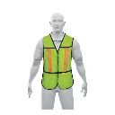21026 CHALECO DE SEGURIDAD CON CINTAS REFLEJANTES, VERDE, PRETUL