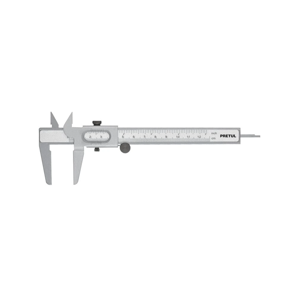 21454 CALIBRADOR VERNIER ESCOLAR 5', ACERO, STD Y MM, PRETUL