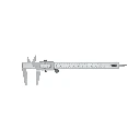 21455 CALIBRADOR VERNIER ESCOLAR 6', ACERO, STD Y MM, PRETUL