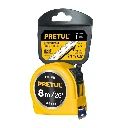 21603 FLEXÓMETRO AMARILLO 8 M CINTA 25 MM, EN TARJETA, PRETUL